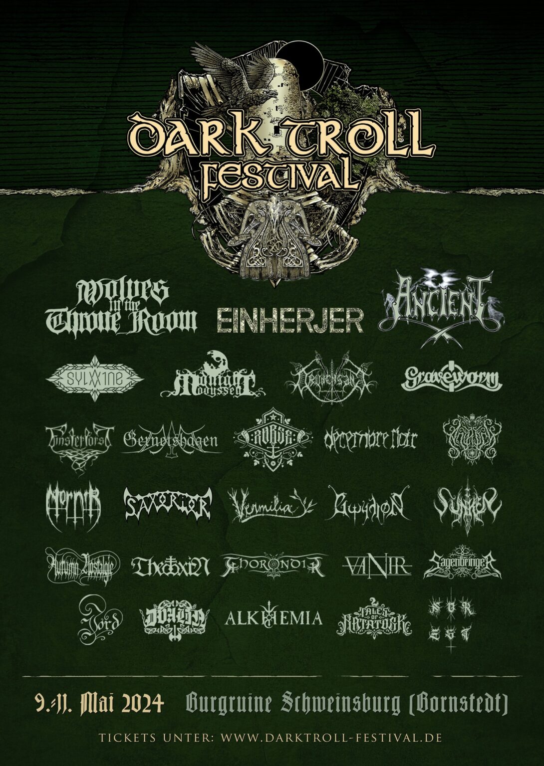 Dark Troll Festival 2024 affiche finale Valkyries Webzine