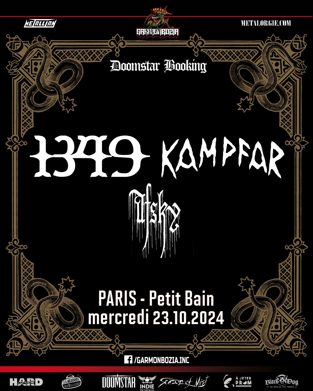 1349/Kampfar/Afsky // Paris